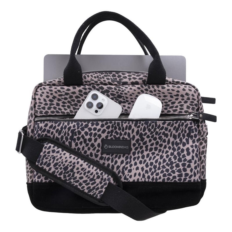 BloominBag Leopard Cita Noir 13-14 inch Laptop / Macbook Bag - Image 3
